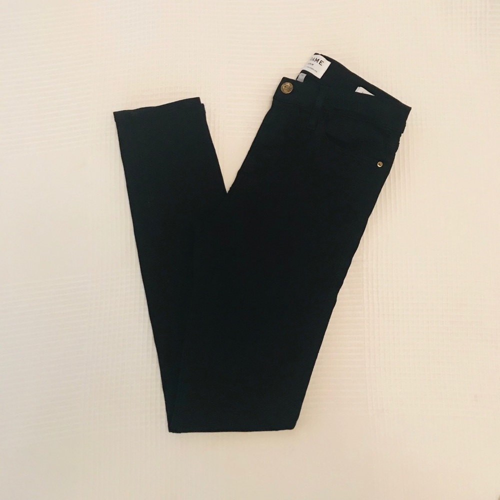NWOT FRAME Le High Skinny Denim Film Noir Size 28 - Picture 5 of 8